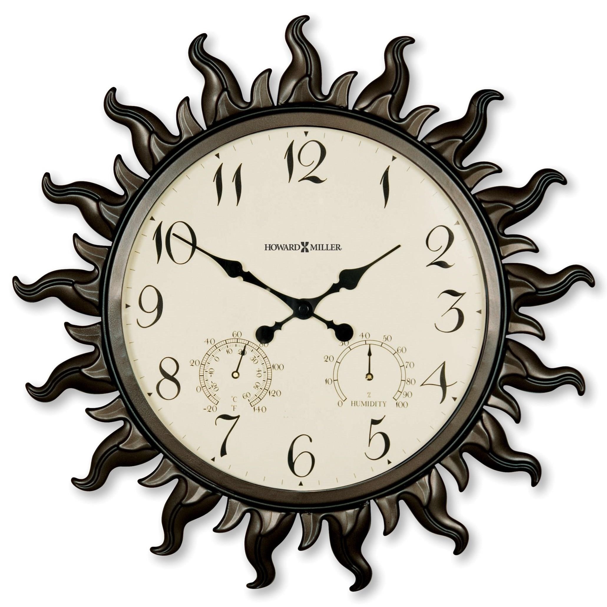 Howard Miller Wall Clocks 625543 Sunburst II Wall Clock Wayside Furniture & Mattress Wall